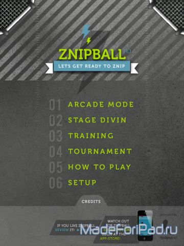 Игра Znip Ball для iPad