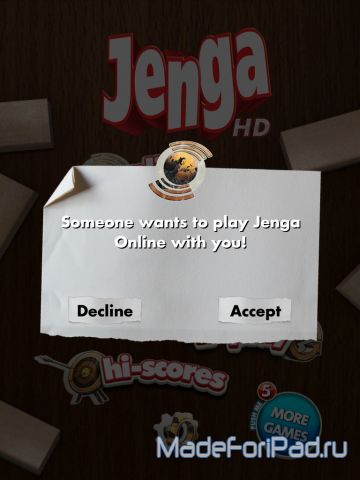 Игра Jenga для iPad