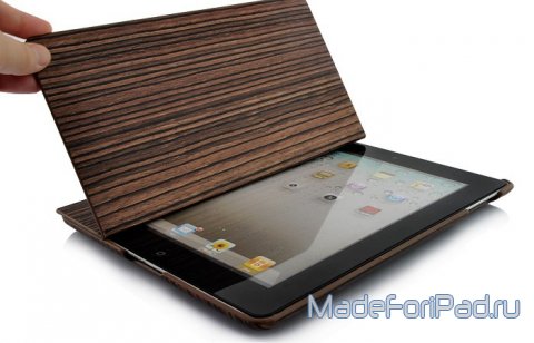Стильный деревянный чехол для iPad