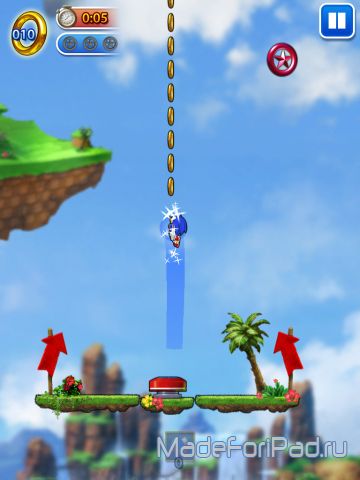 Игра Sonic Jump для iPad