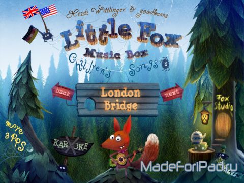 Приложение Little Fox Music Box – Kids songs – Sing along для iPad
