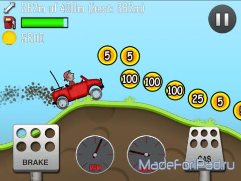 Игра Hill Climb Racing для iPad
