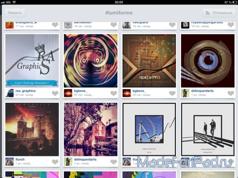 Приложение Padgram - Instagram viewer для iPad