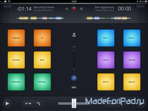 Djay 2. Создание музыкальных миксов всего в пару касаний на iPad