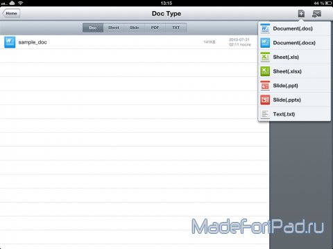 Polaris Office - редактор офисных документов для iPad