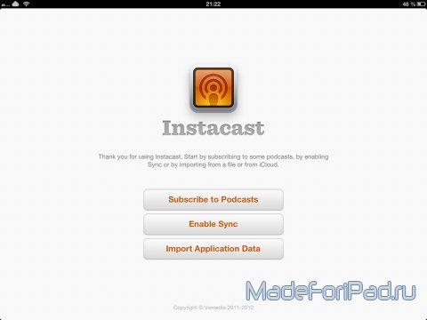 Instacast – Podcast Client. Лучший подкаст-клиент для iPad