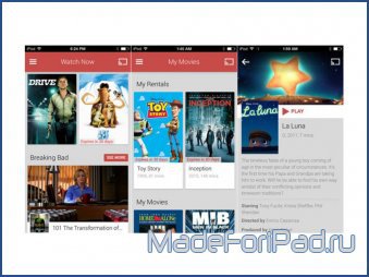 Google Play Фильмы и ТВ подойдет не для всех пользователей iPad