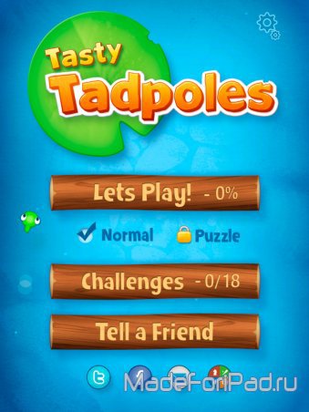 Tasty Tadpoles для iPad. Приключения головастика