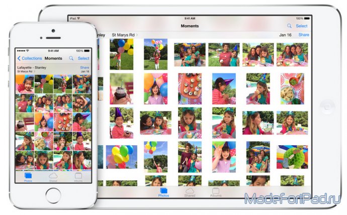 iOS 8 на iPad и iPhone