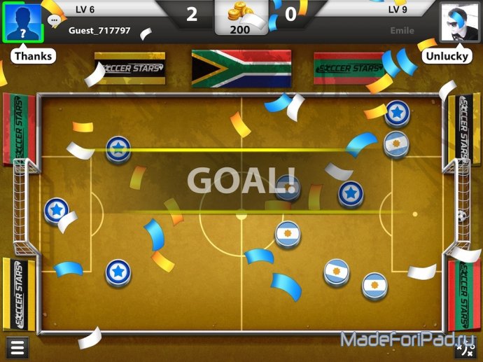 Soccer Stars для iPad. Мини-футбол онлайн