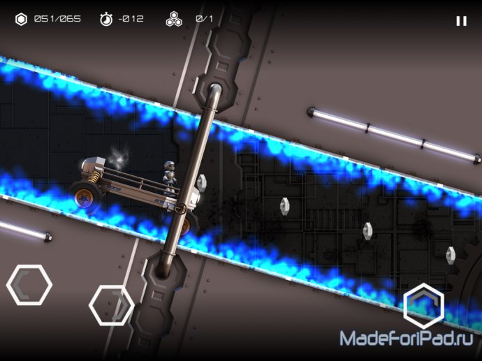 Игра Atom Run для iPad. Платформер про робота из далекого будущего