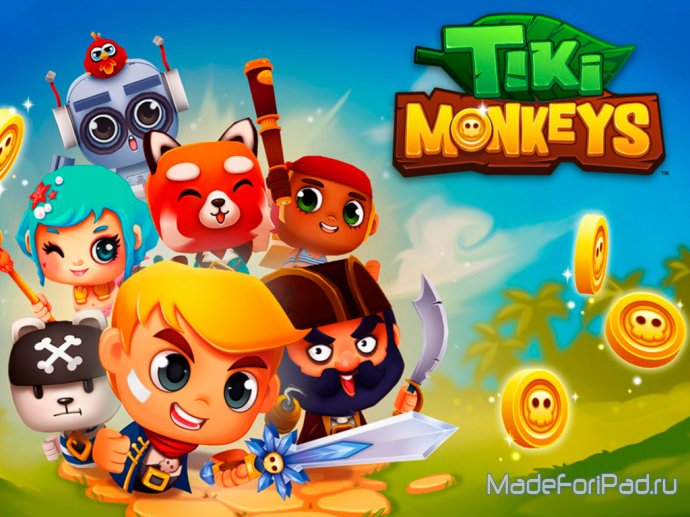 Tiki Monkeys для iPad. Пираты против обезьян