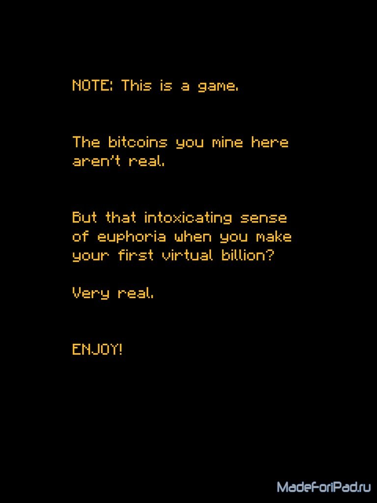 Bitcoin Billionaire на iPad. Зарабатываем биткойны тапами по экрану | Все  для iPad