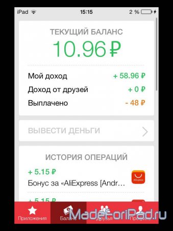 AppBonus – дополнительный доход с помощью iPad