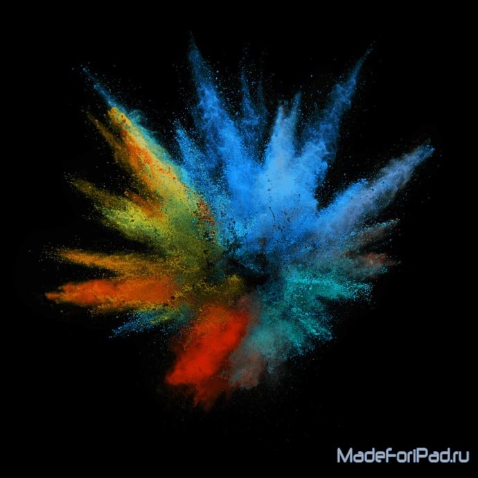 Обои для iPad Выпуск 191. Цветные взрывы Apple