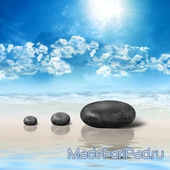 Обои для iPad Выпуск 324. Камни на пляже